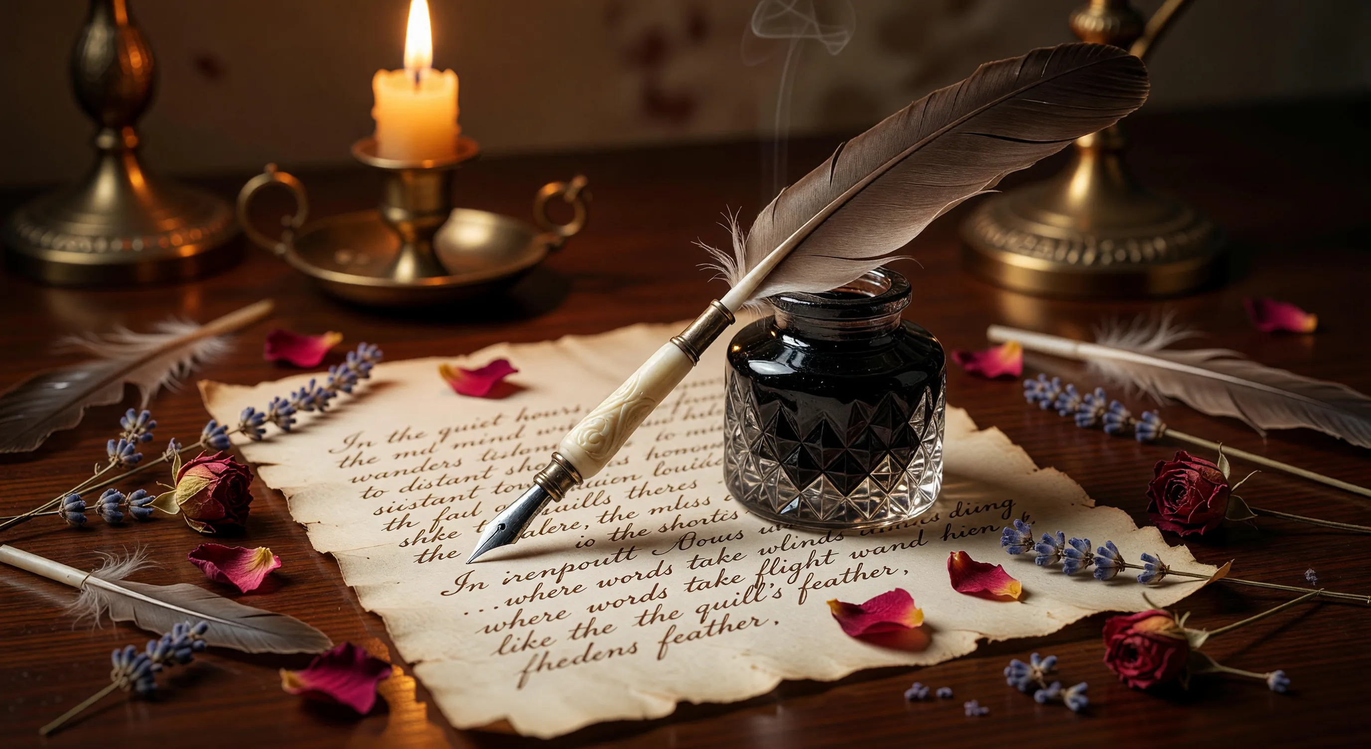 Vintage quill and ink
