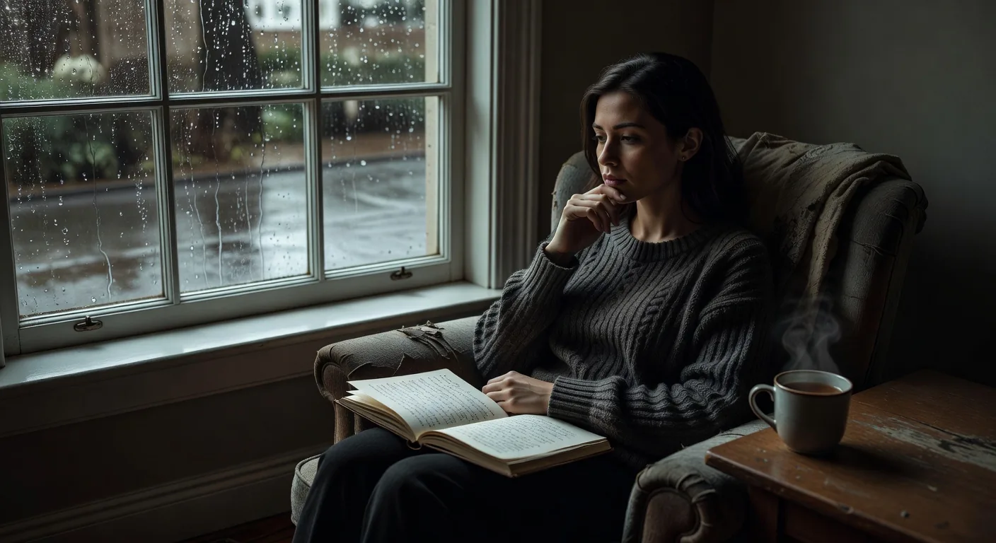Thoughtful writer reflection